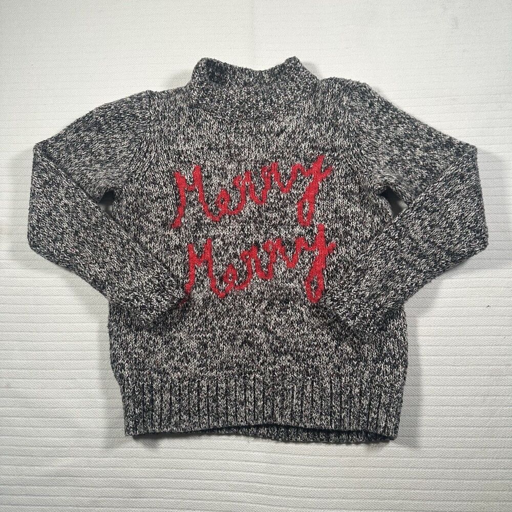 LOFT Ann Taylor XS Gray Knit Sweater Red Heart Graphic Crew Neck Cozy Women’s XS